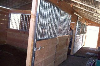 galvanized stall fronts