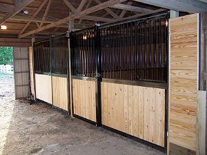 modular horse stall front