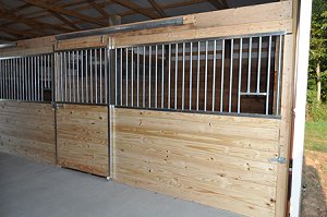 galvanized horse stall front